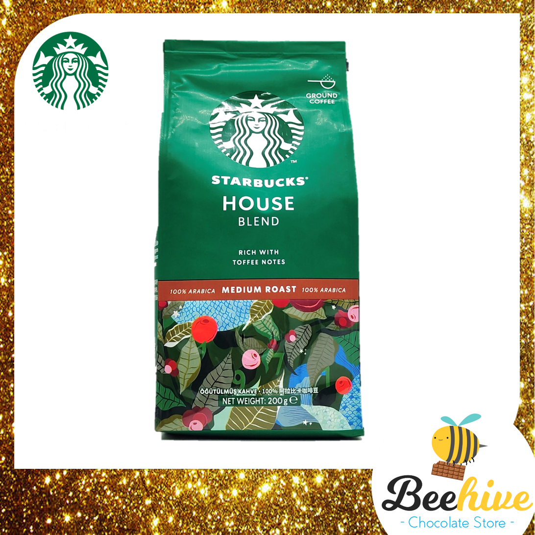 Starbucks House Blend Medium Roast 100 Arabica Ground Coffee Beans 200g
